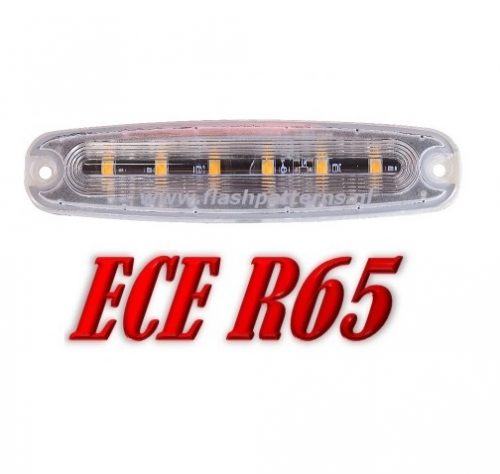 ECO-R6 Led Strobe flitser ECER65 12-24V Super Plat Aanbieding ! in Blauw of Amber